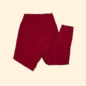 OFFLINE by Aerie Real Me High Waisted Crossover Legging, Cherry Tart/Red, Size L